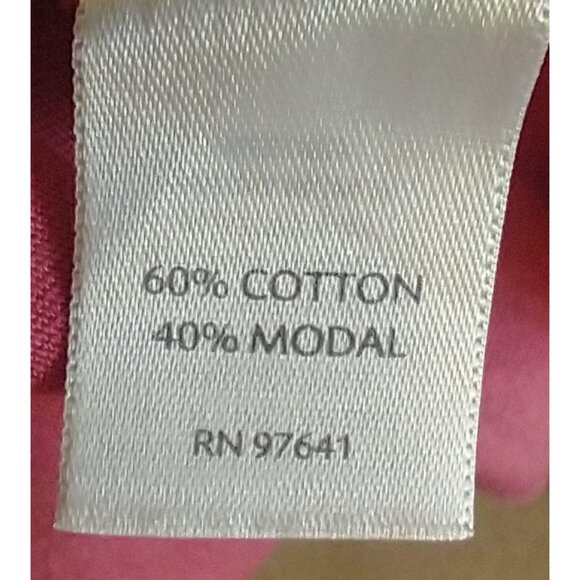 J. Jill Tunic Top Button Up Cotton Modal Knit Gathered Back Waist Hot Pink - XL - Picture 9 of 9